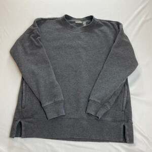 Zella Carey Crew Sweatshirt Charcoal Gray Size M